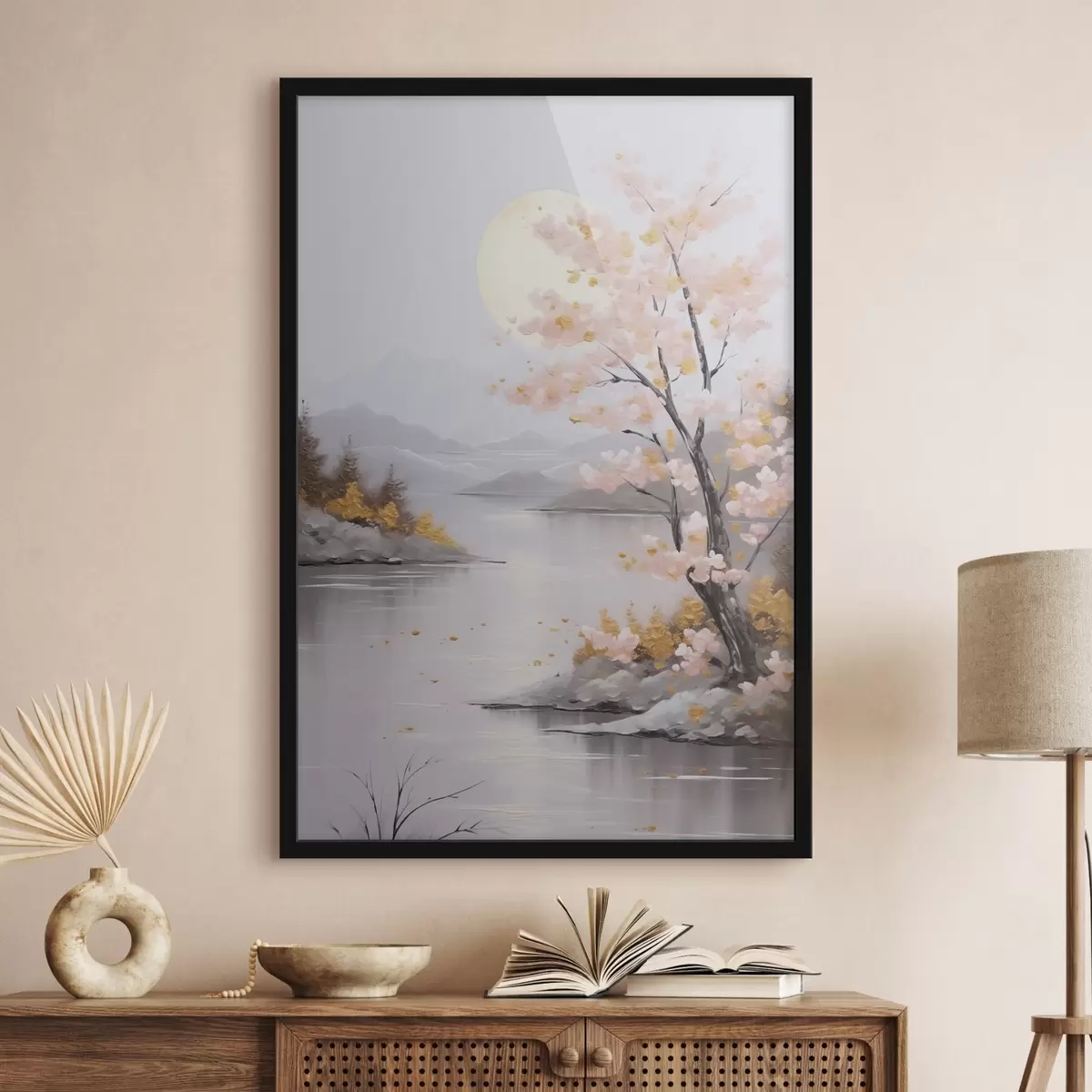 Plakat Abstrakcyjna imitacja pejzażu w malarstwie f46840