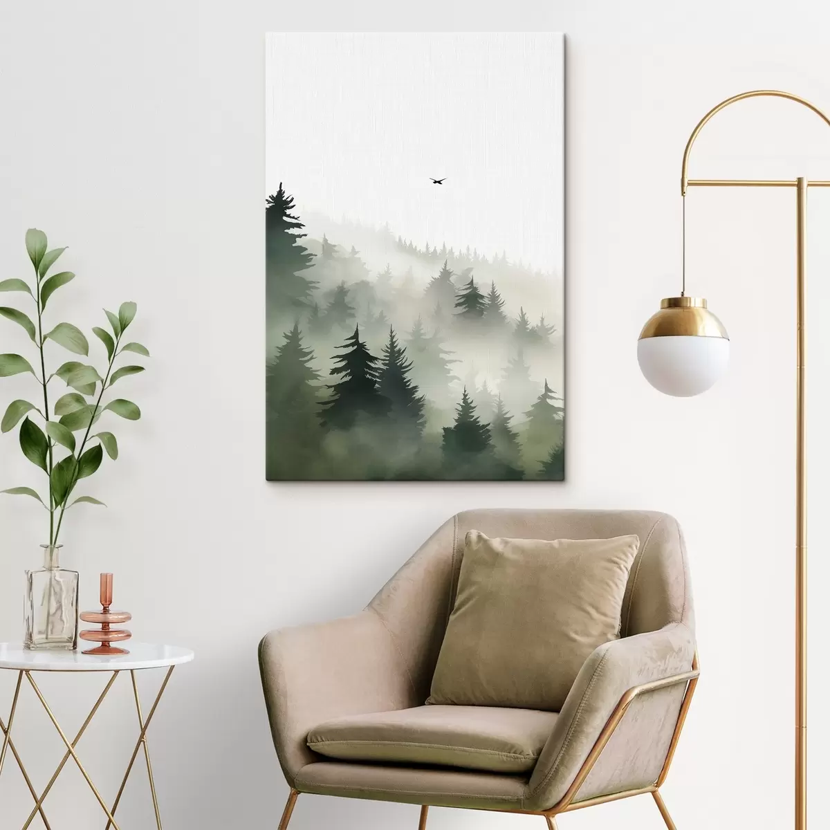 Obraz Las we mgle s46875