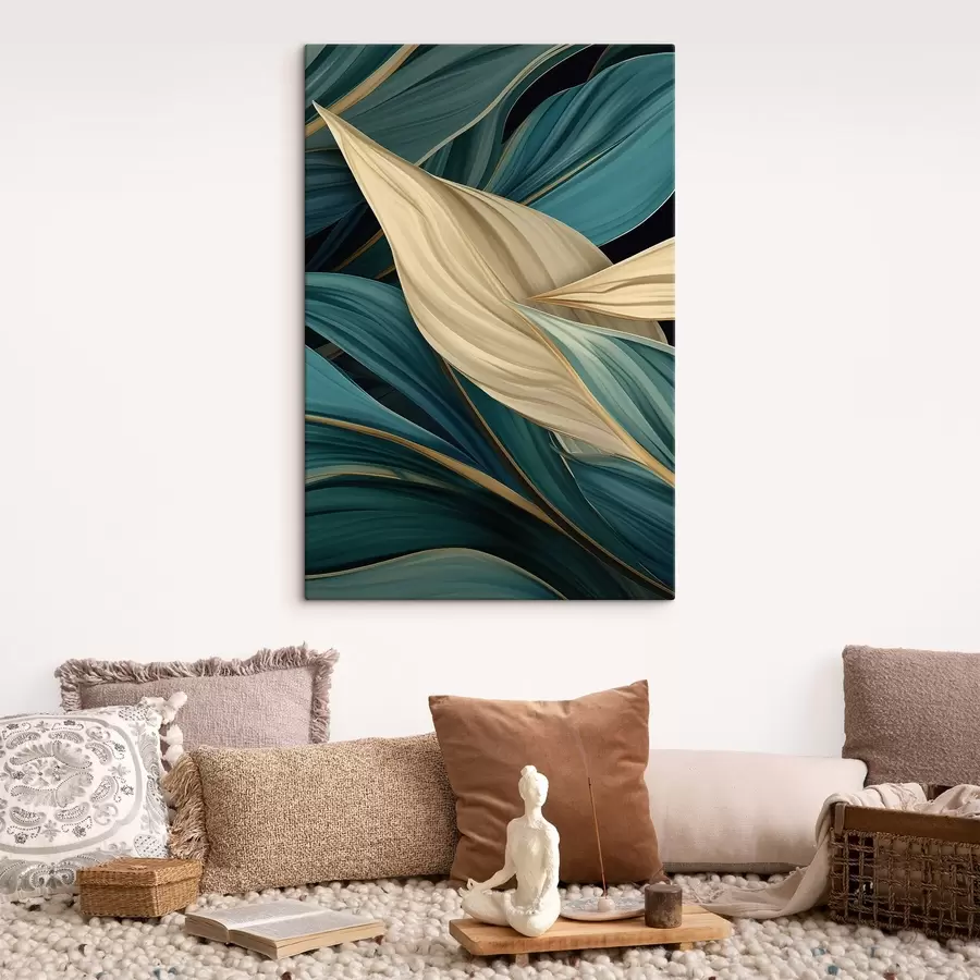 Obraz Duże abstrakcyjne liście s46880