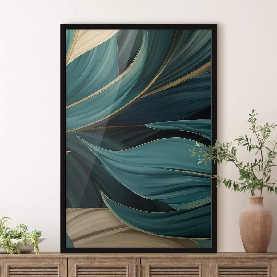 Fototapeta Zielone abstrakcyjne liście f46879