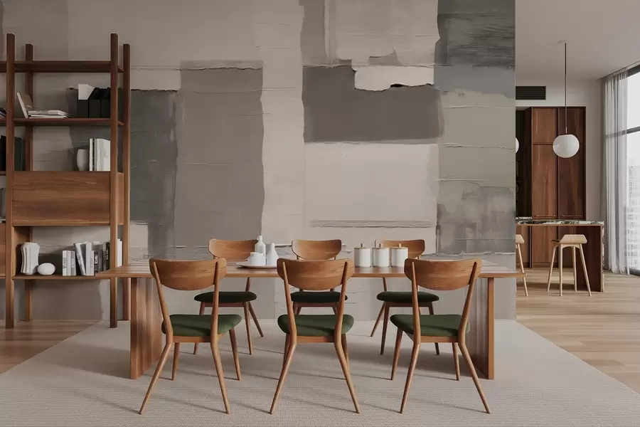 Fototapeta Spokojne prostokąty o fakturze w odcieniach szaro-beżowych w04958