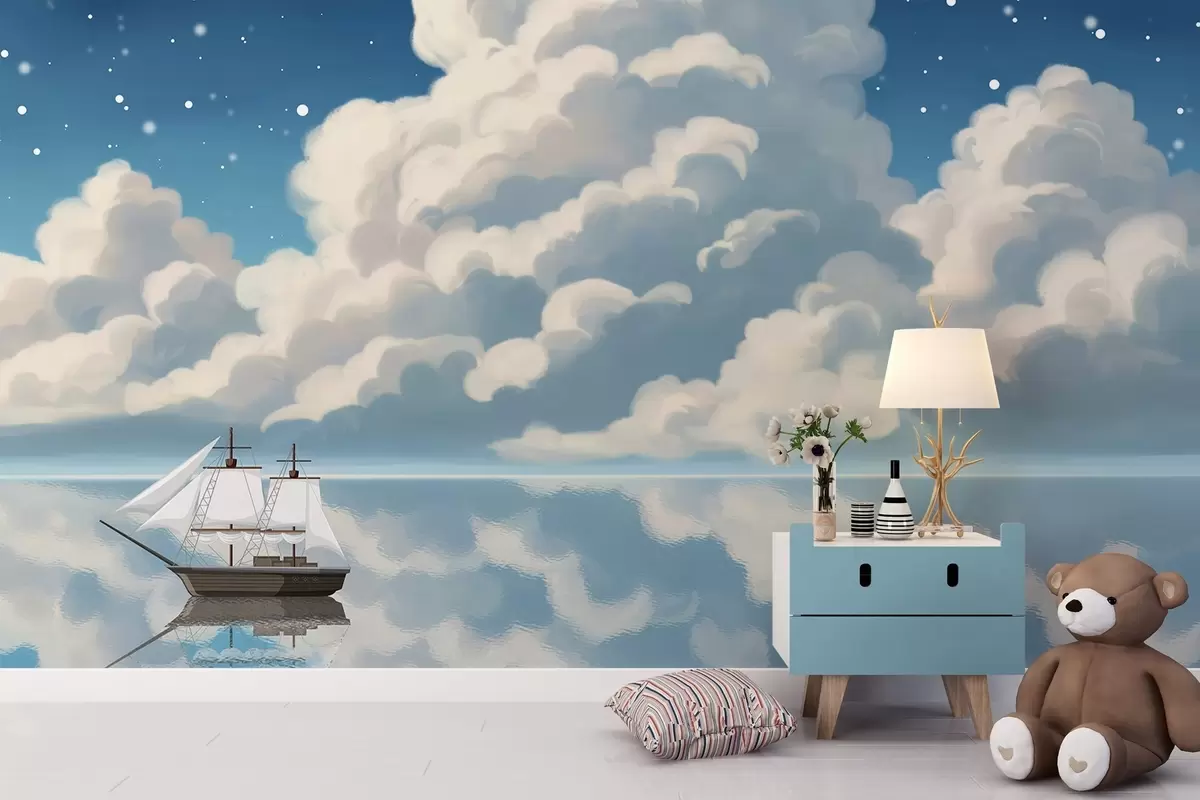 Fototapeta Gęste chmury nad wodą w04996