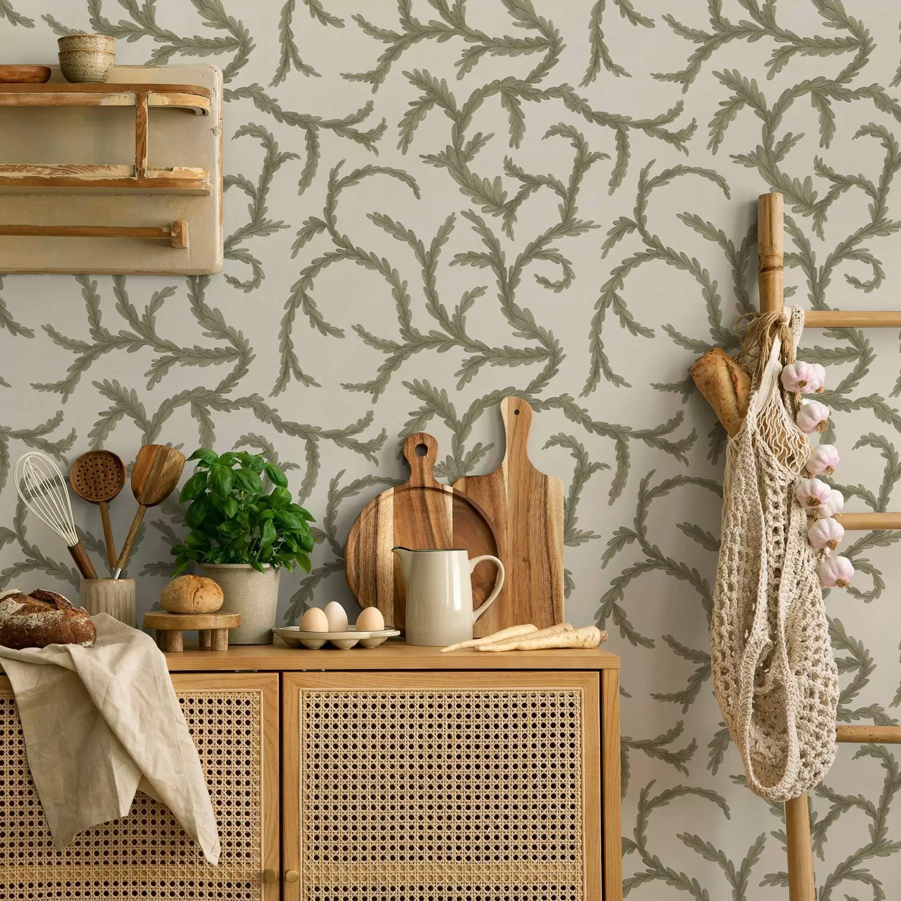 Fototapeta Delikatne zielone igły sosny na jasnym tle a00938