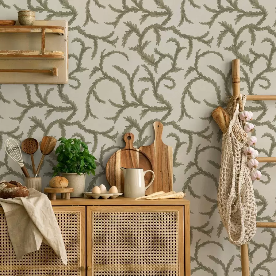 Fototapeta Delikatne zielone igły sosny na jasnym tle a00938