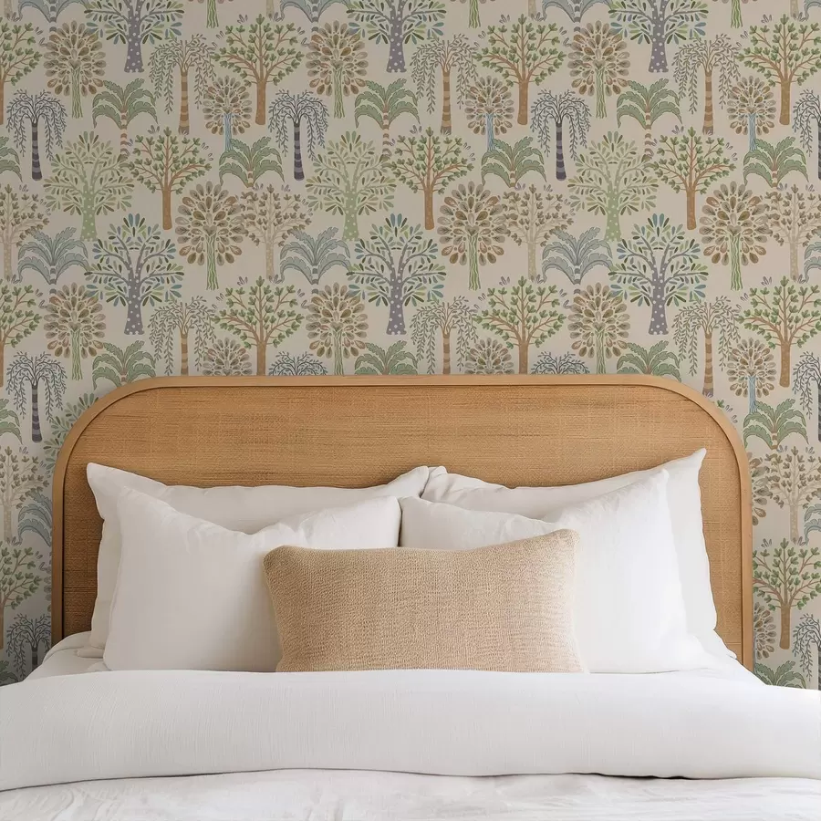 Fototapeta Drzewa ozdobne w delikatnej, naturalnej palecie barw a00960