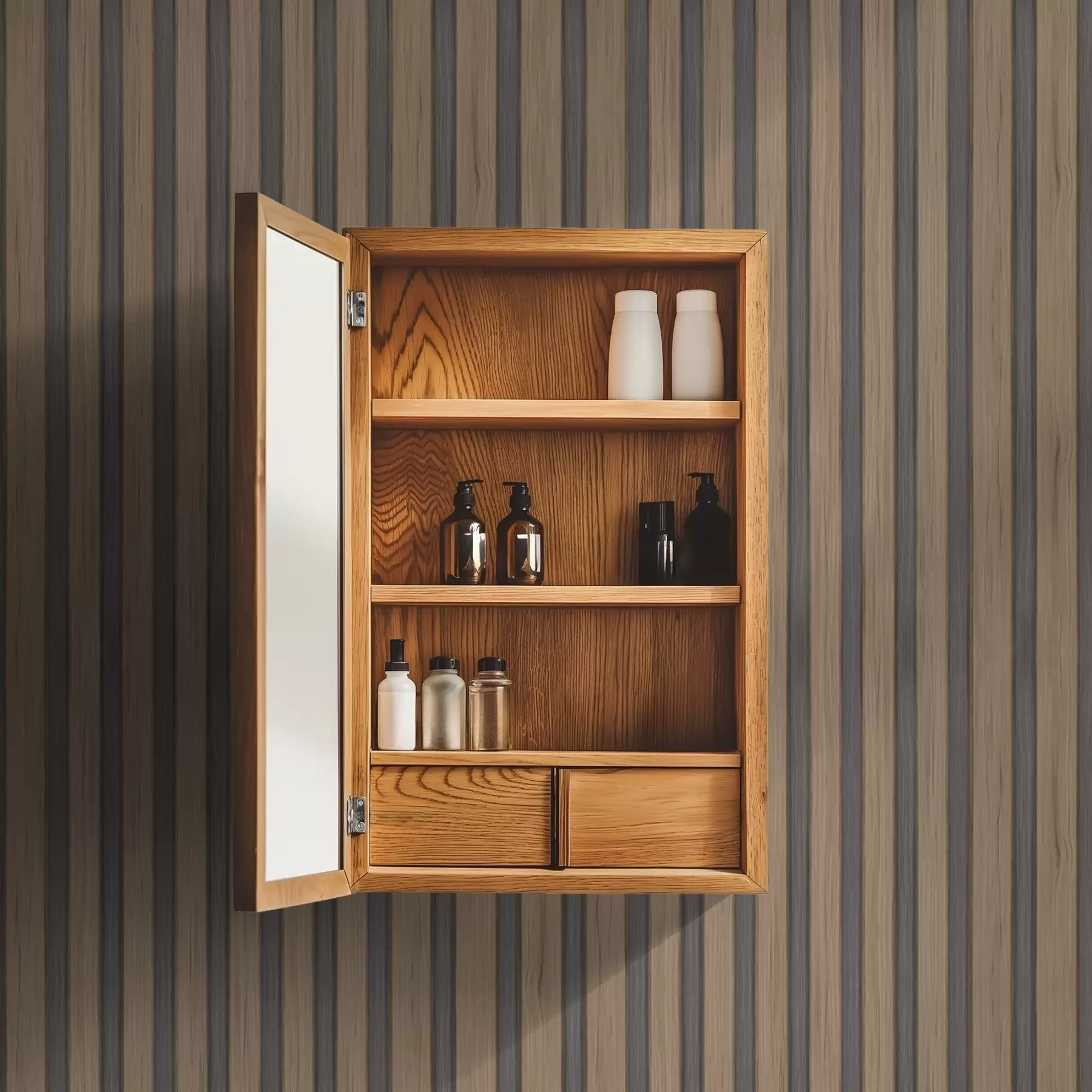 Fototapeta Pionowe drewniane listwy z ciemnoszarymi wstawkami a00991