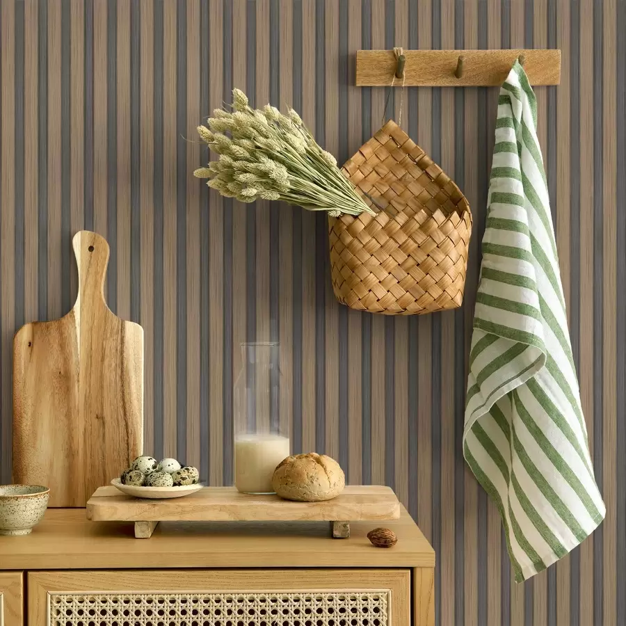 Fototapeta Pionowe listwy drewniane i szare o kontrastującym rytmie a00992