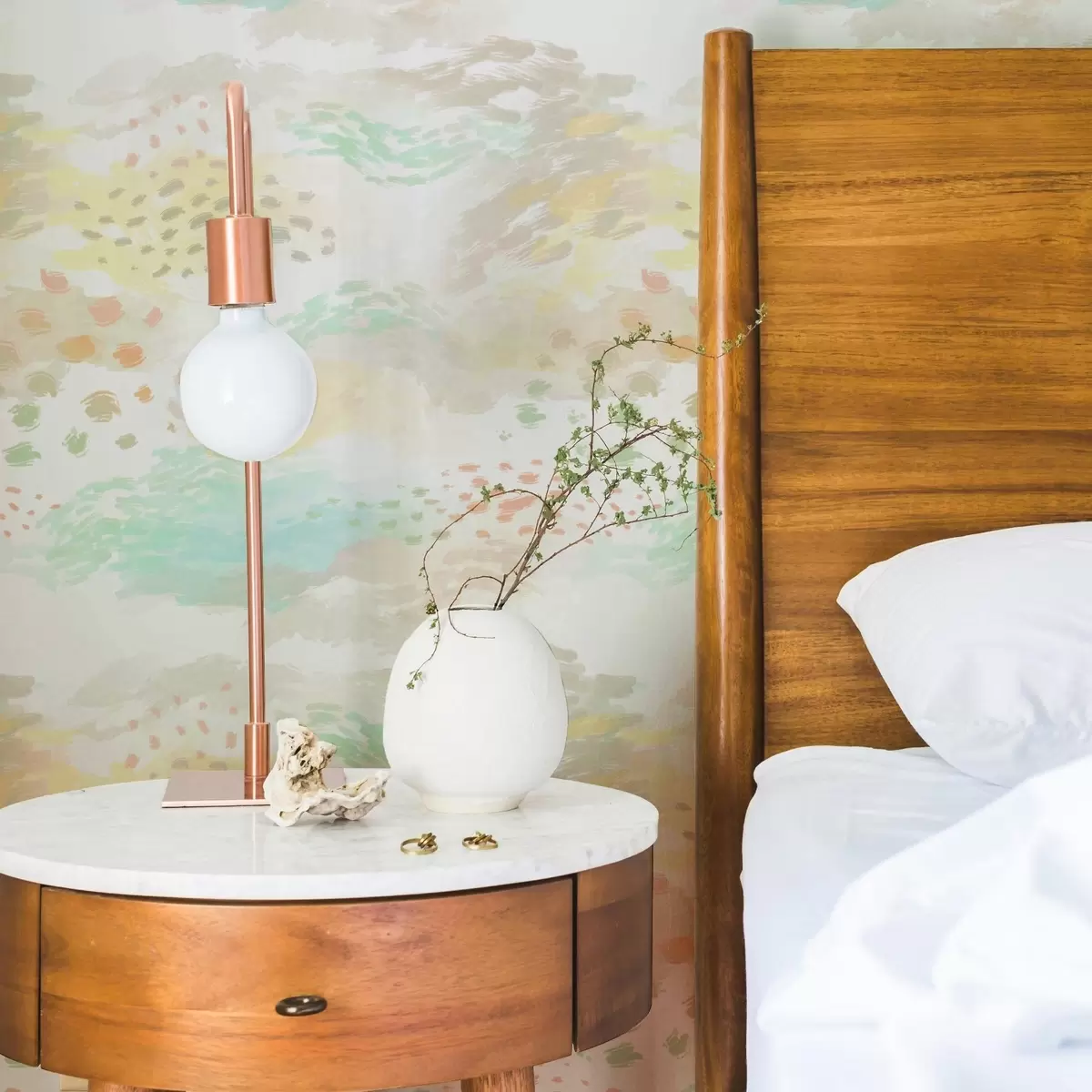 Tapeta Jasne pastelowe pociągnięcia pędzla na niemal białym tle a00999