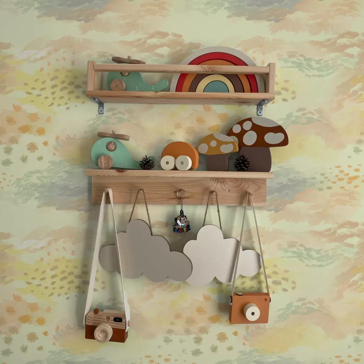 Tapeta Pastelowe pociągnięcia pędzla w ciepłej, kremowej żółtej palecie a00999v1