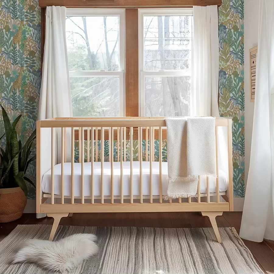 Fototapeta Wesołe zwierzęta sawanny wśród liści na białym tle a01000