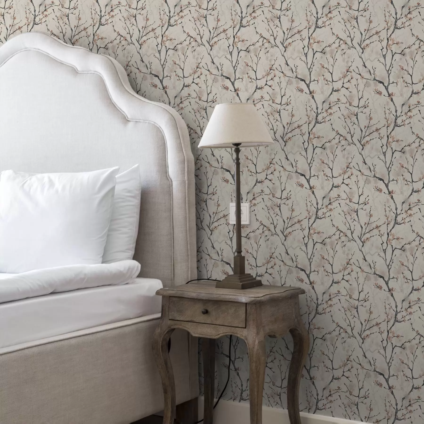 Fototapeta Akwarelowe gałęzie sakury na jasnym tle a01033