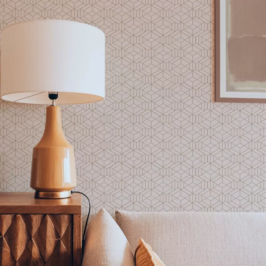 Fototapeta Ciepłe beżowe tło z drobnymi graficznymi kostkami a01067v3