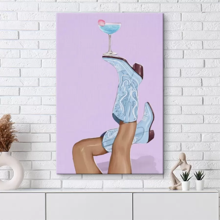 Obraz Niebieskie buty ze szkłem s46845