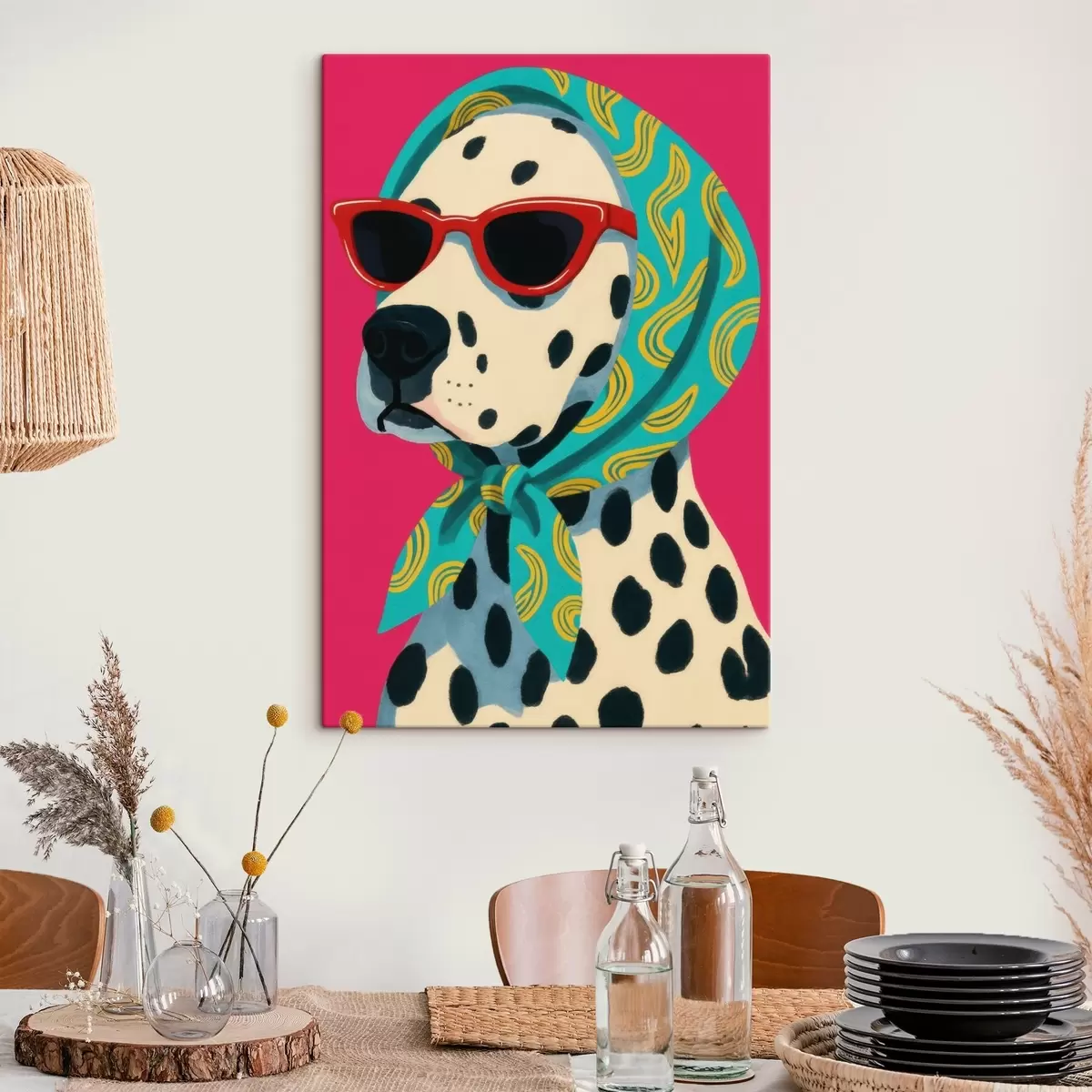 Obraz Pies w szaliku s46858