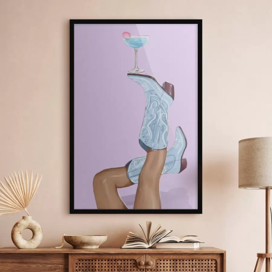 Fototapeta Niebieskie buty ze szkłem f46845