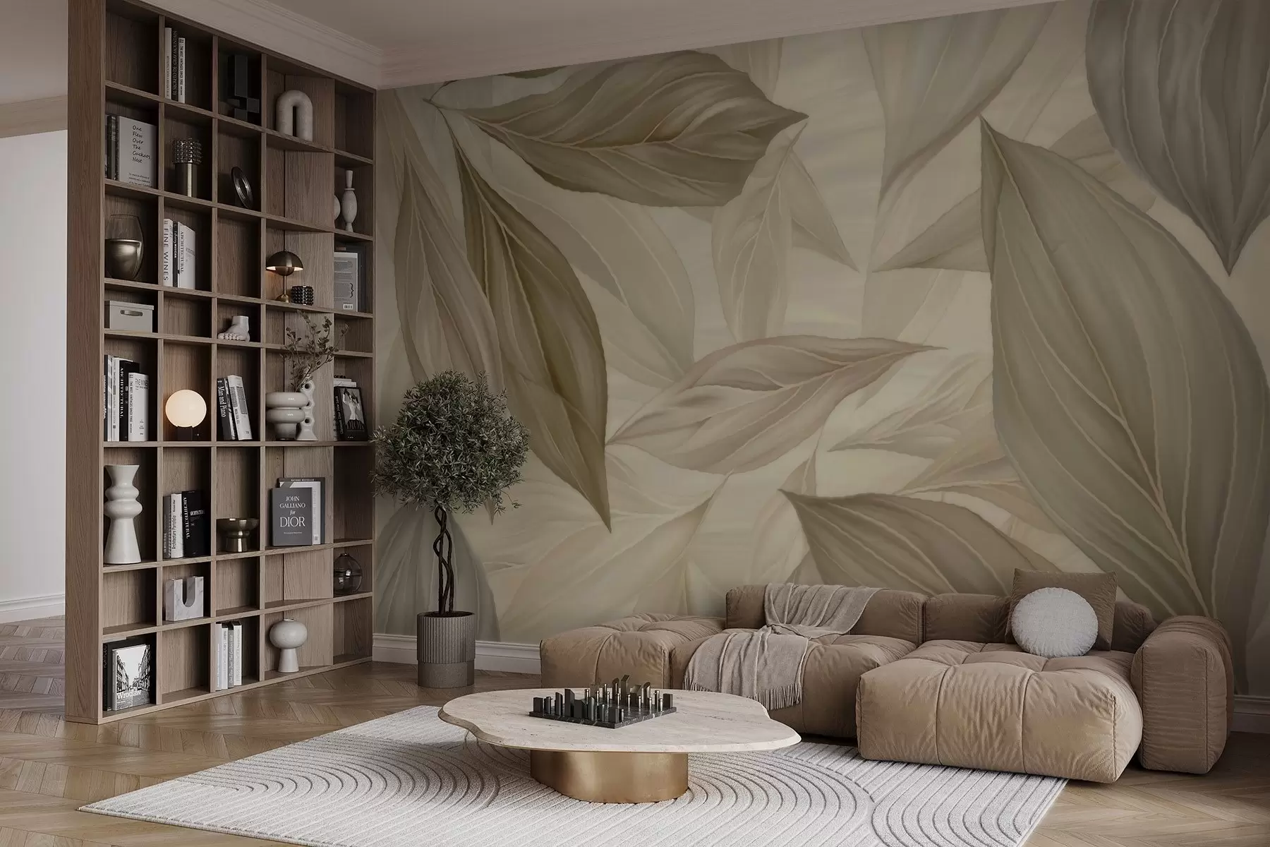 Fototapeta Abstrakcyjne delikatne liście w04969