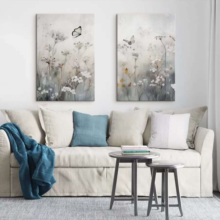 Fototapeta Motyle i polne kwiaty m01072