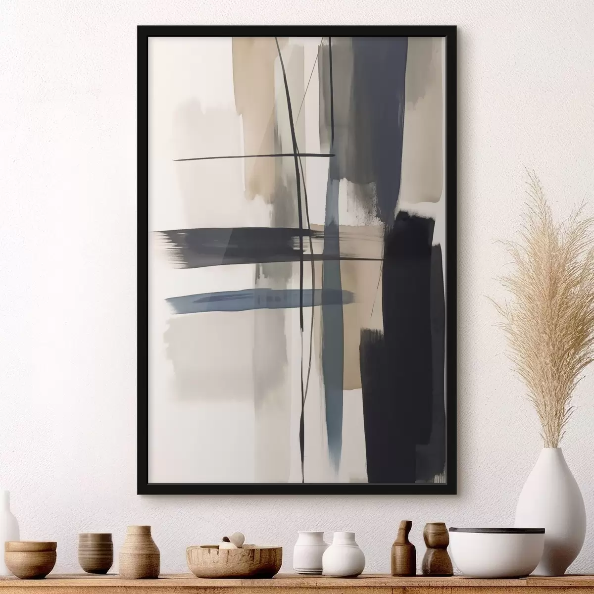 Plakat Imitacja abstrakcyjnych pociągnięć pędzla f46907