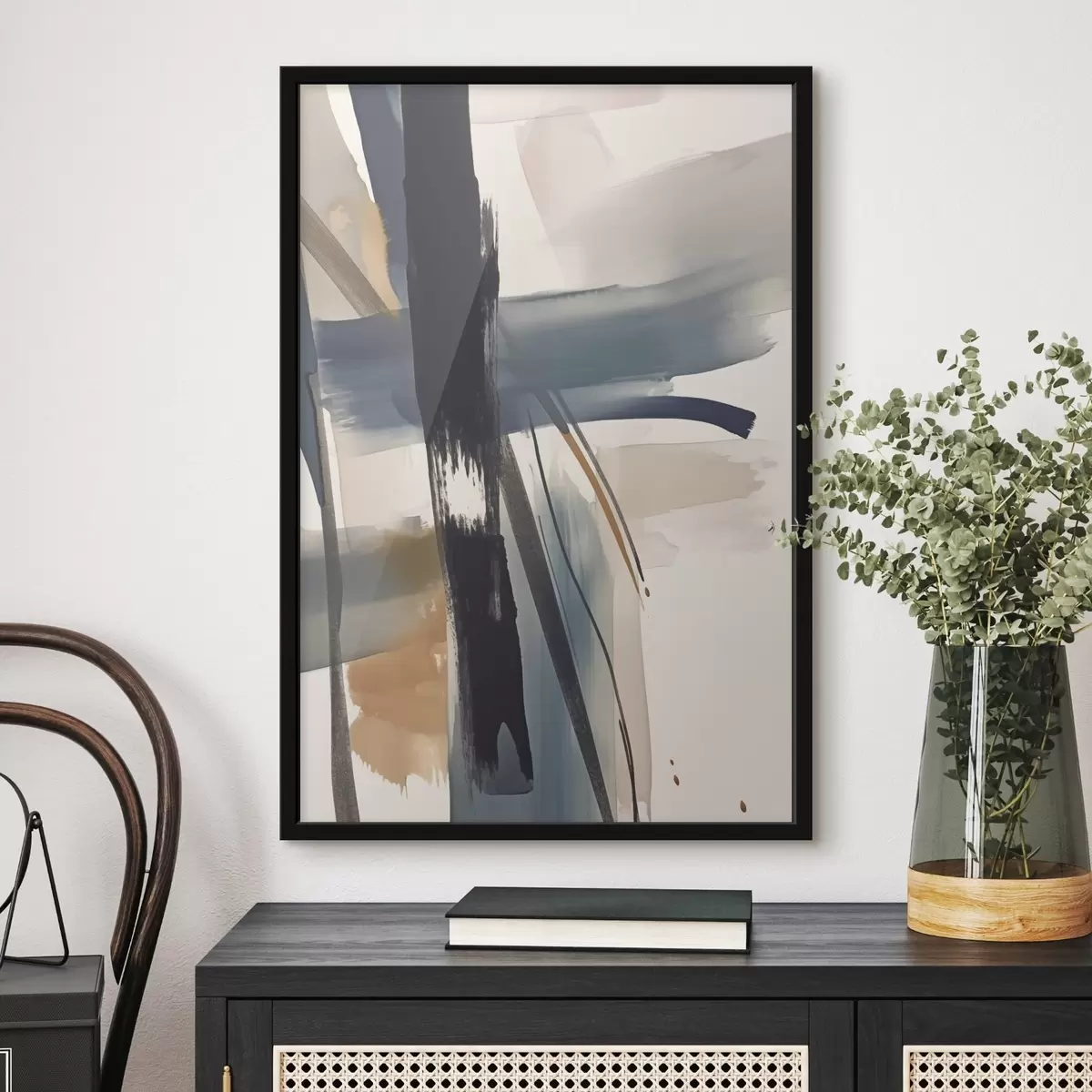 Plakat Imitacja abstrakcyjnych pociągnięć pędzla f46908