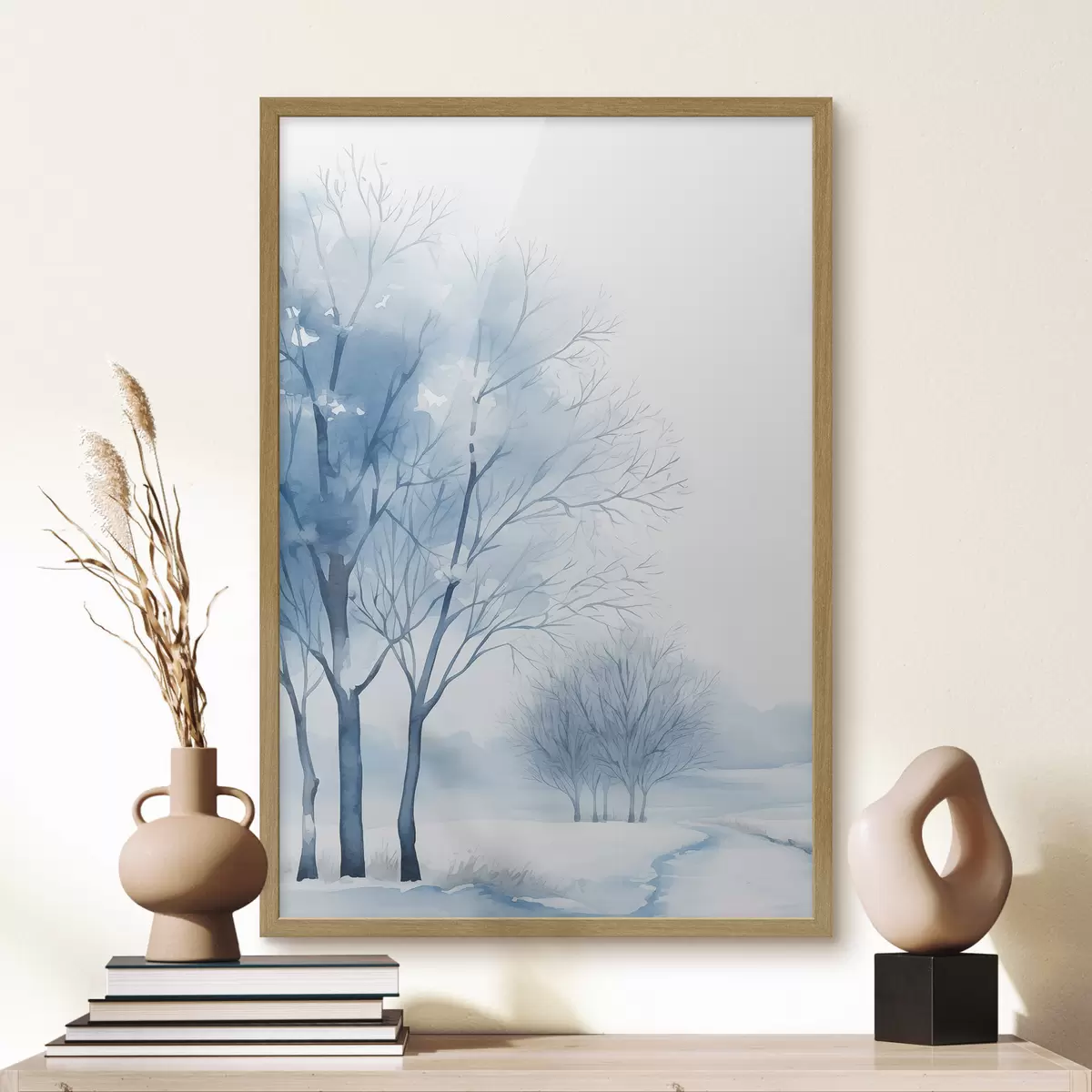 Plakat Ośnieżone drzewa w lesie f46965