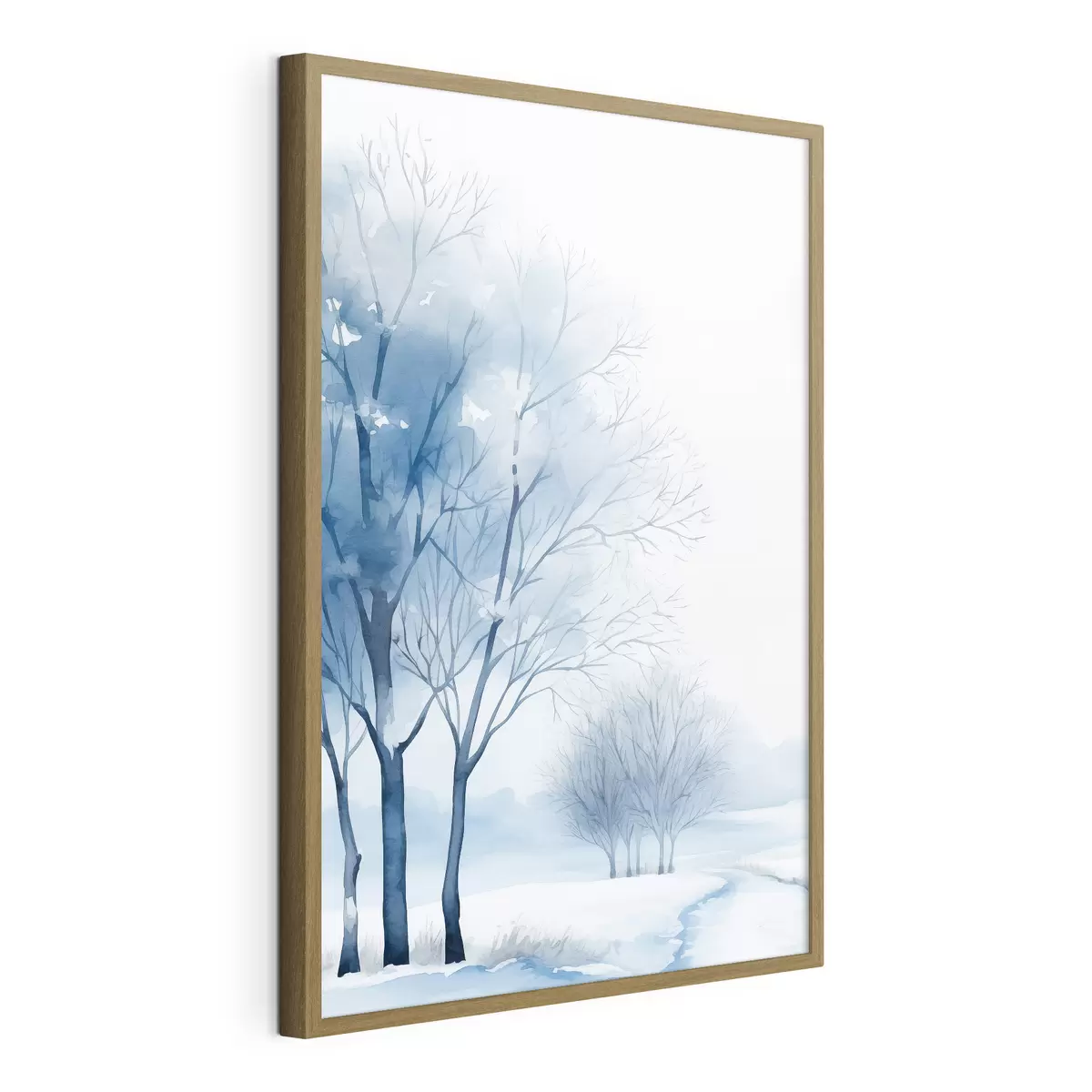 Plakat Ośnieżone drzewa w lesie f46965