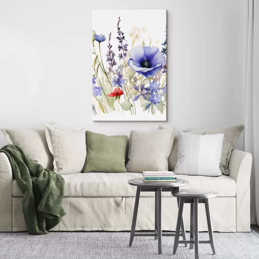 Obraz Kwiaty maku i lawendy s46887