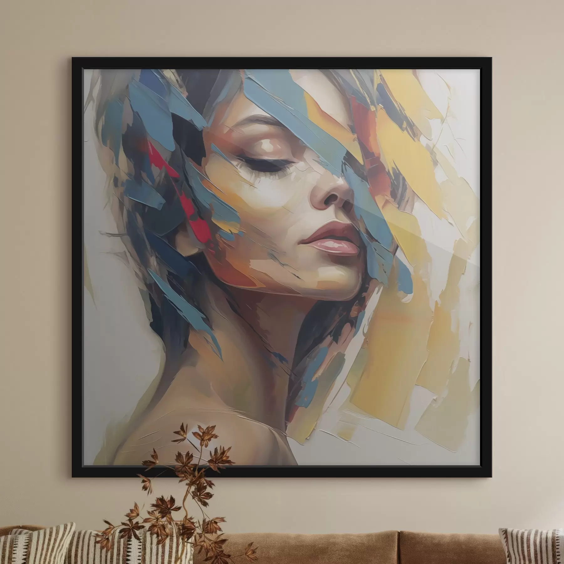 Fototapeta Abstrakcyjny portret kobiety naśladujący malarstwo f46918