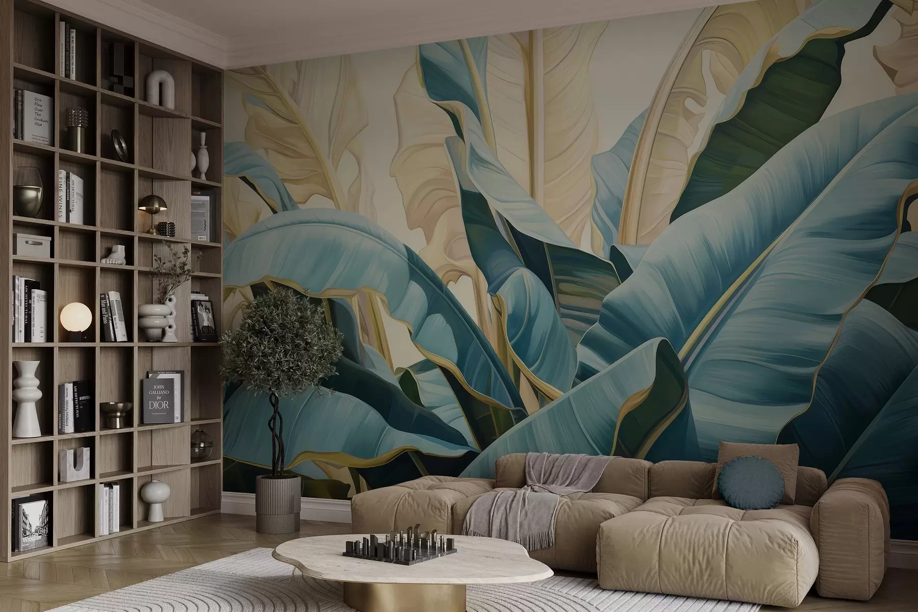 Fototapeta Duże liście bananowca w05005