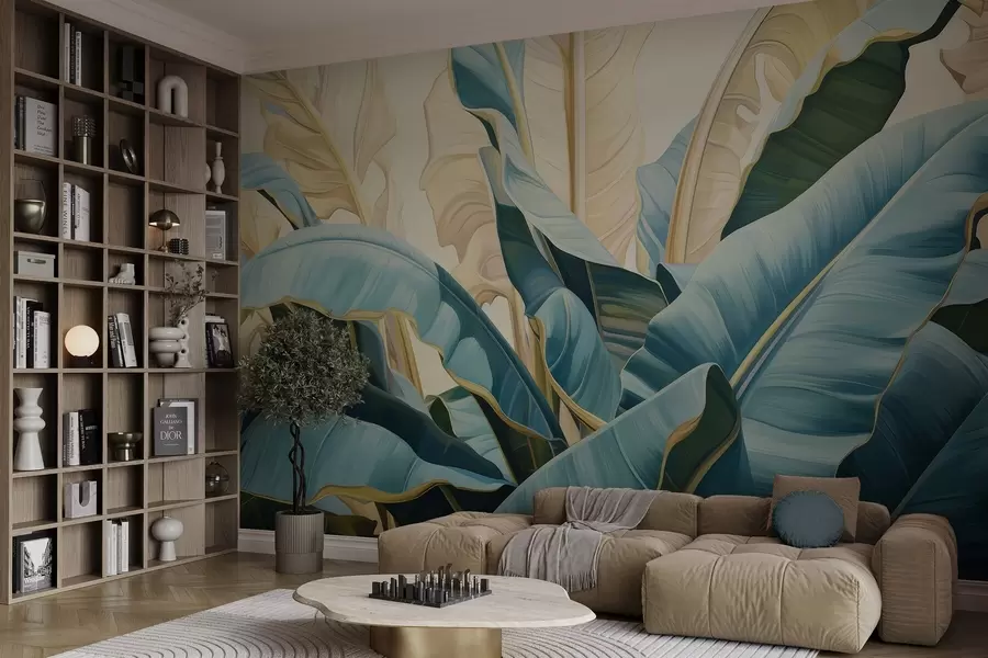 Fototapeta Duże liście bananowca w05005