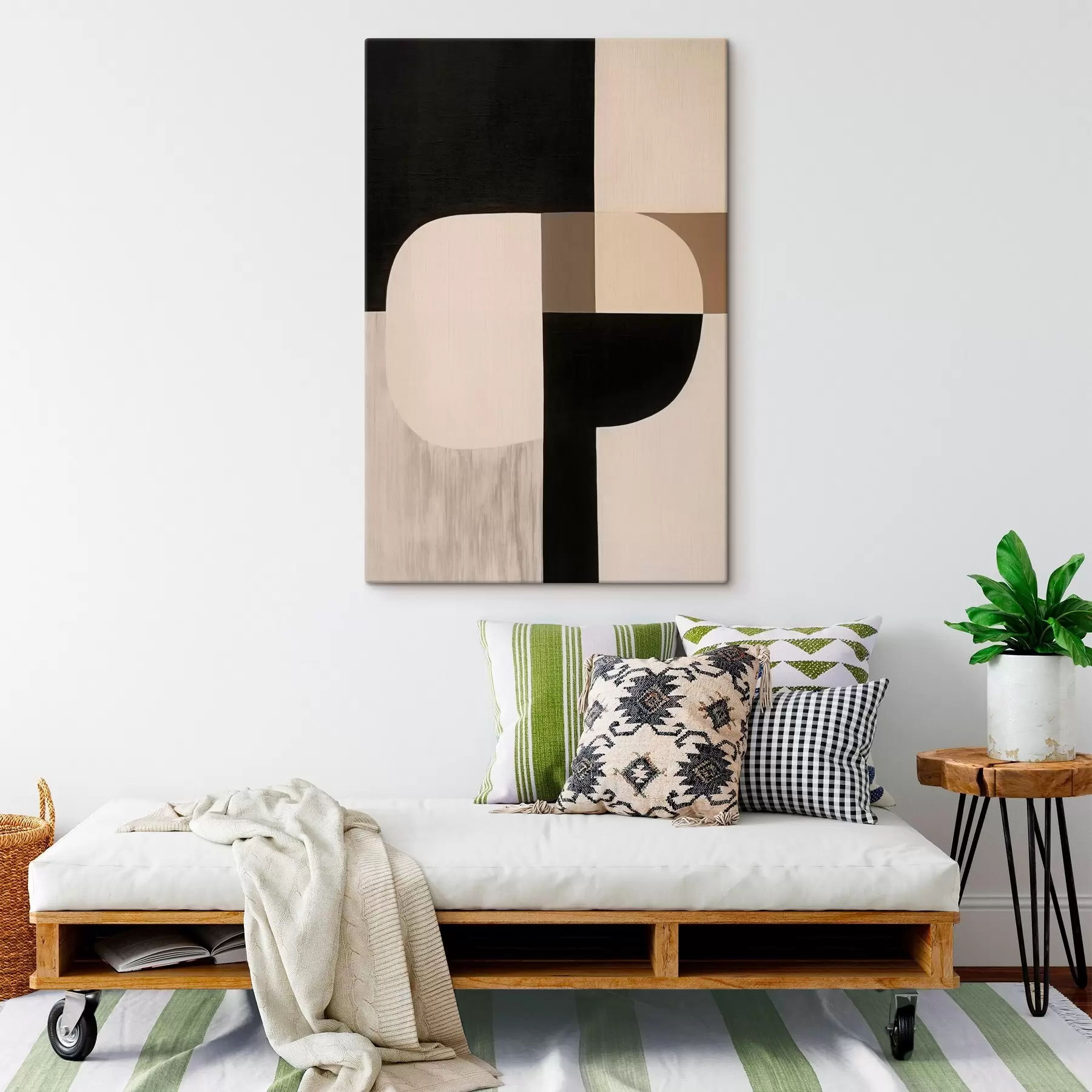 Obraz Monochromatyczna abstrakcja geometryczna s46993