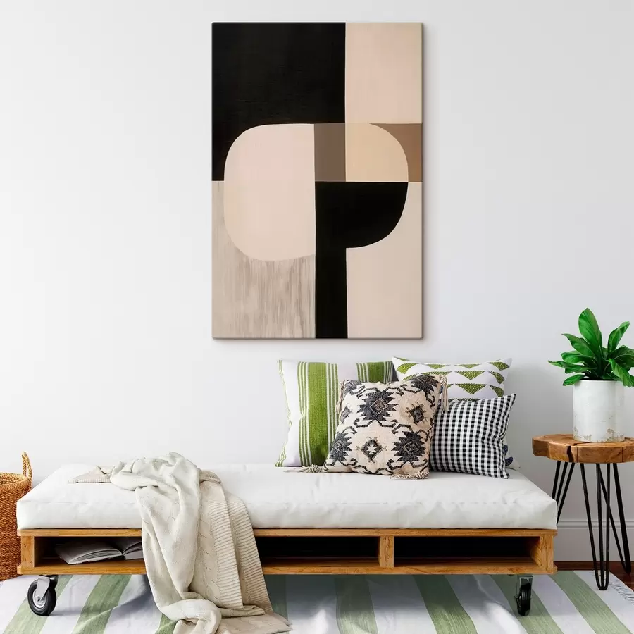 Obraz Monochromatyczna abstrakcja geometryczna s46993