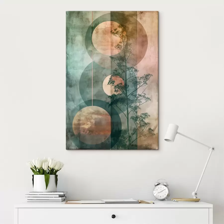 Obraz Abstrakcja i liście s47072