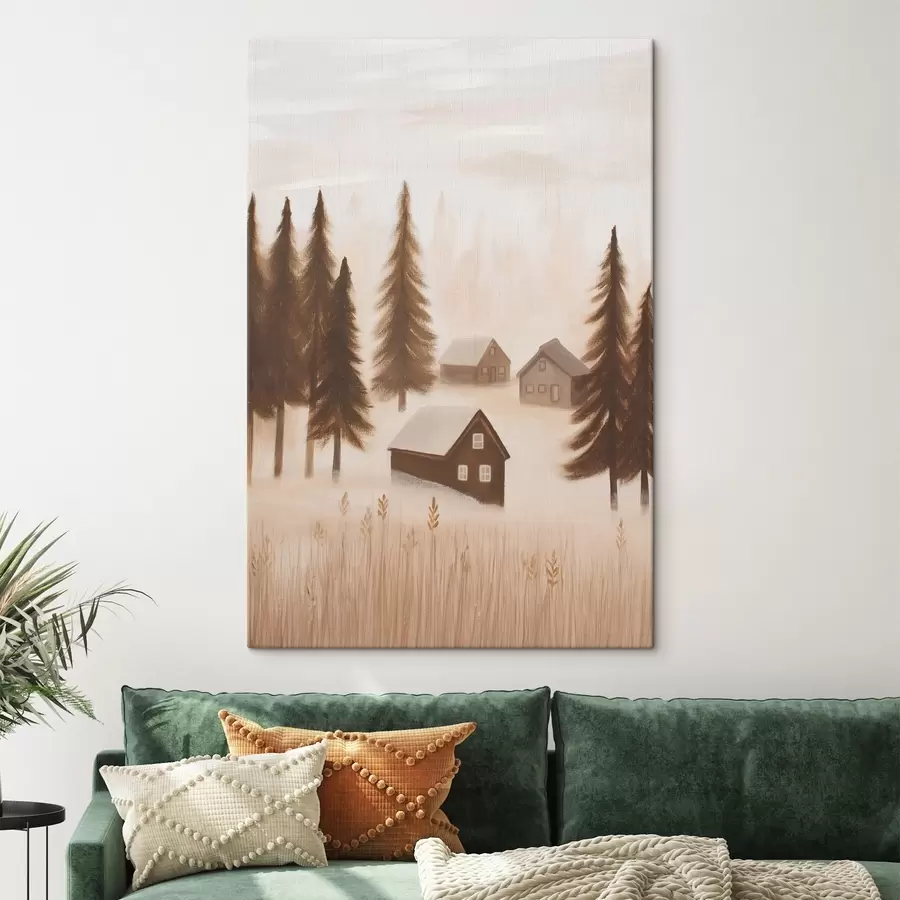 Obraz Domy w lesie s47077