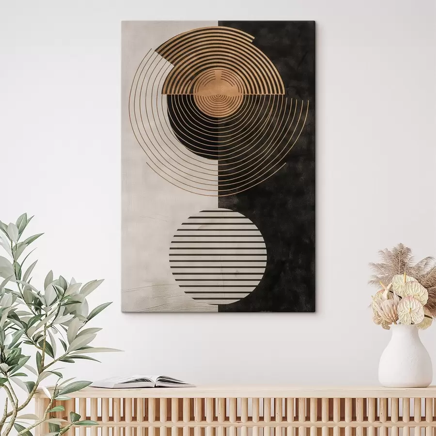 Obraz Kręgi i liście s47080