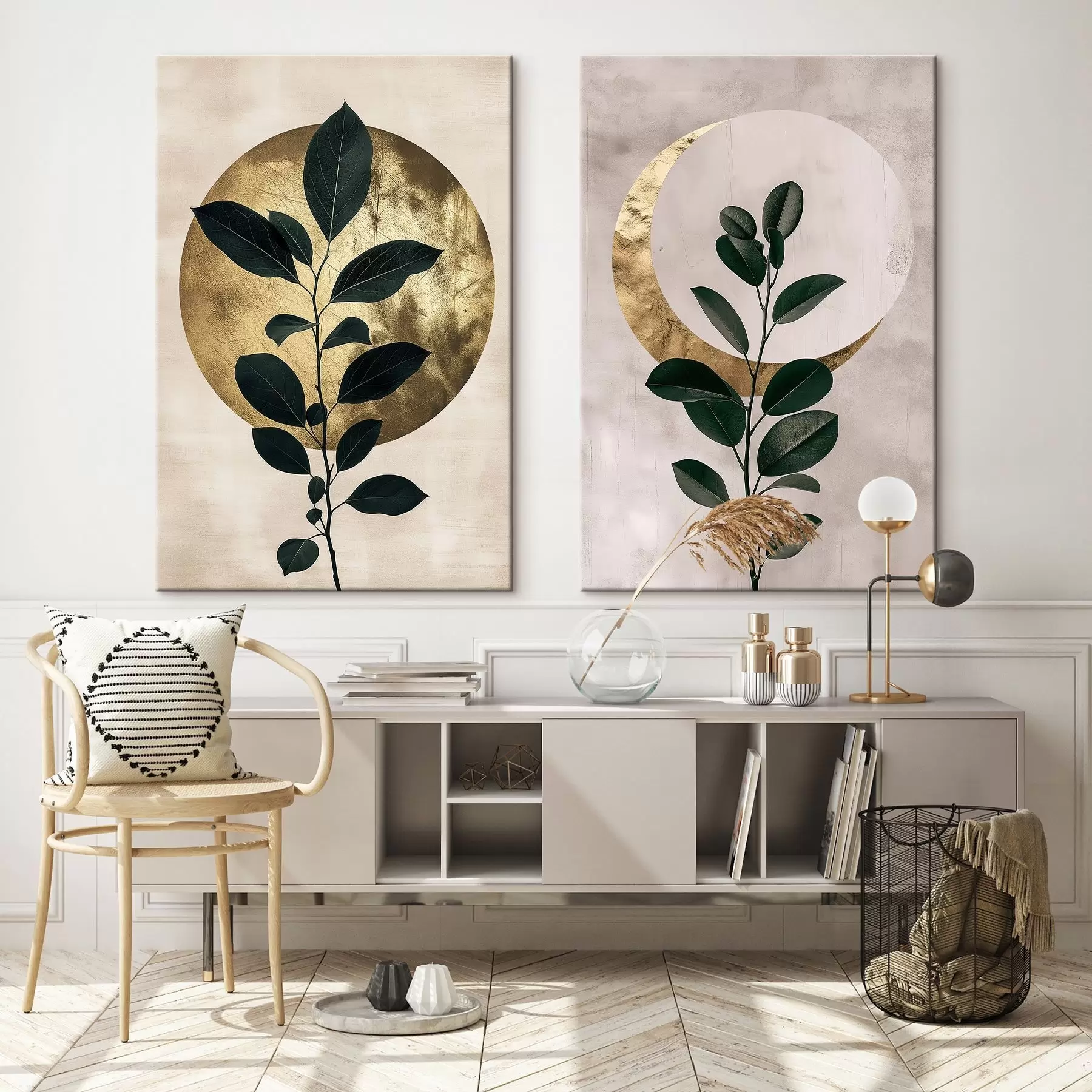 Obraz Wschód słońca i księżyc m01139