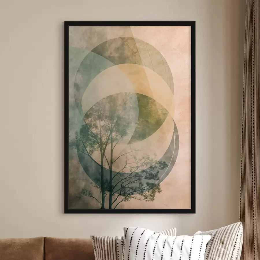 Fototapeta Kręgi i liście f47073