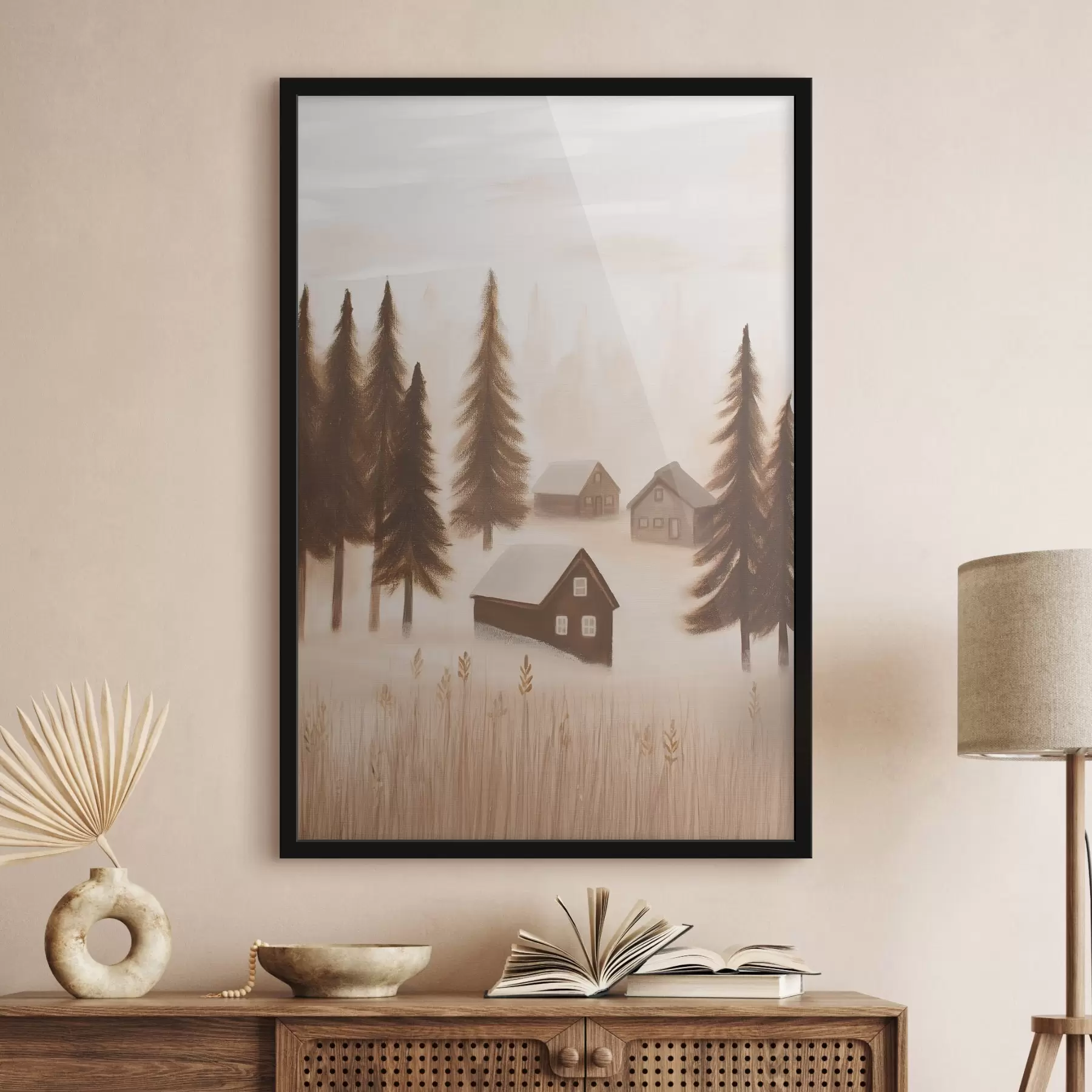 Fototapeta Domy w lesie f47077