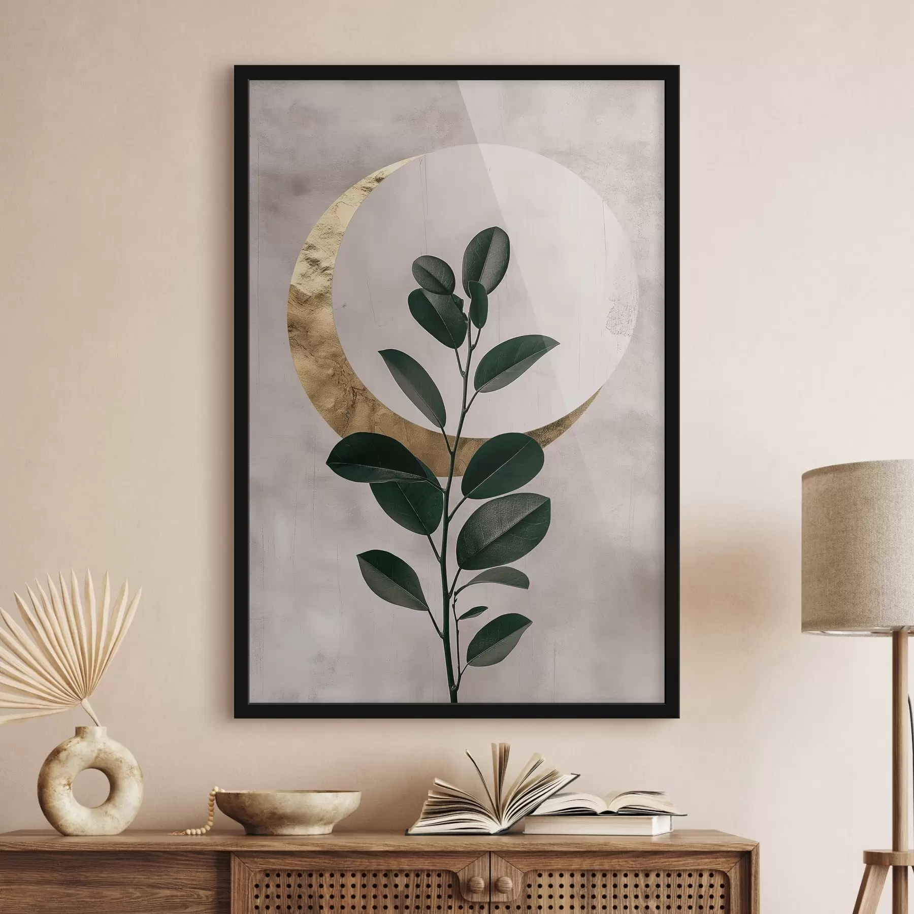 Fototapeta Liście i półksiężyc f47085