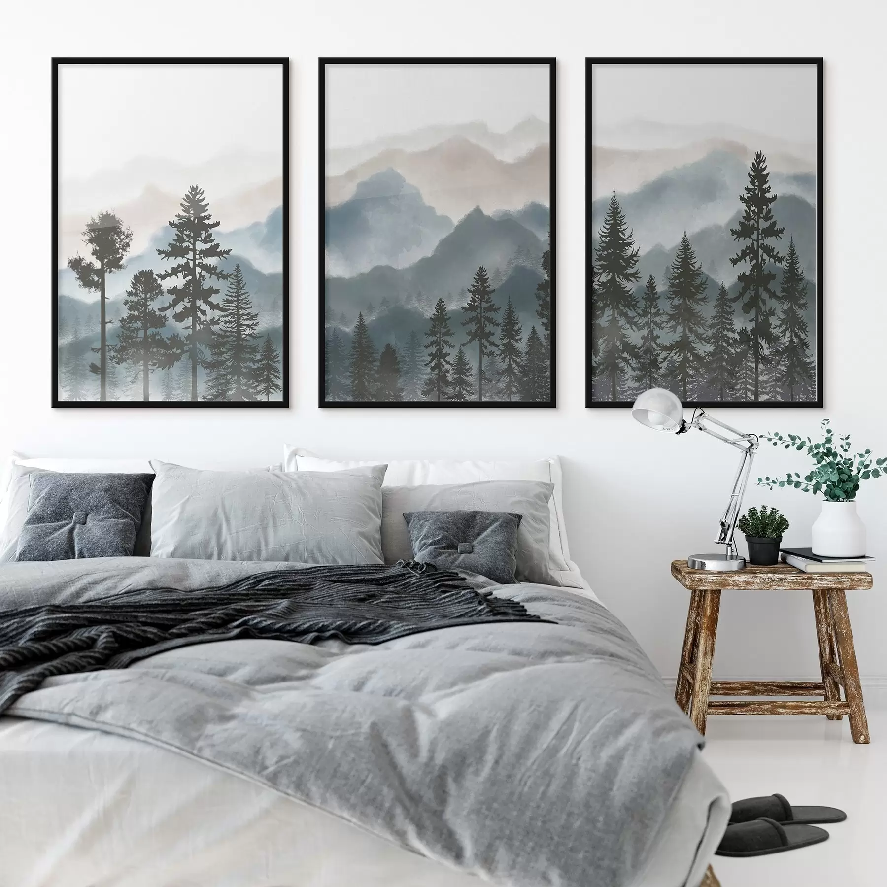 Fototapeta Spokojne góry i sylwetki drzew d00244