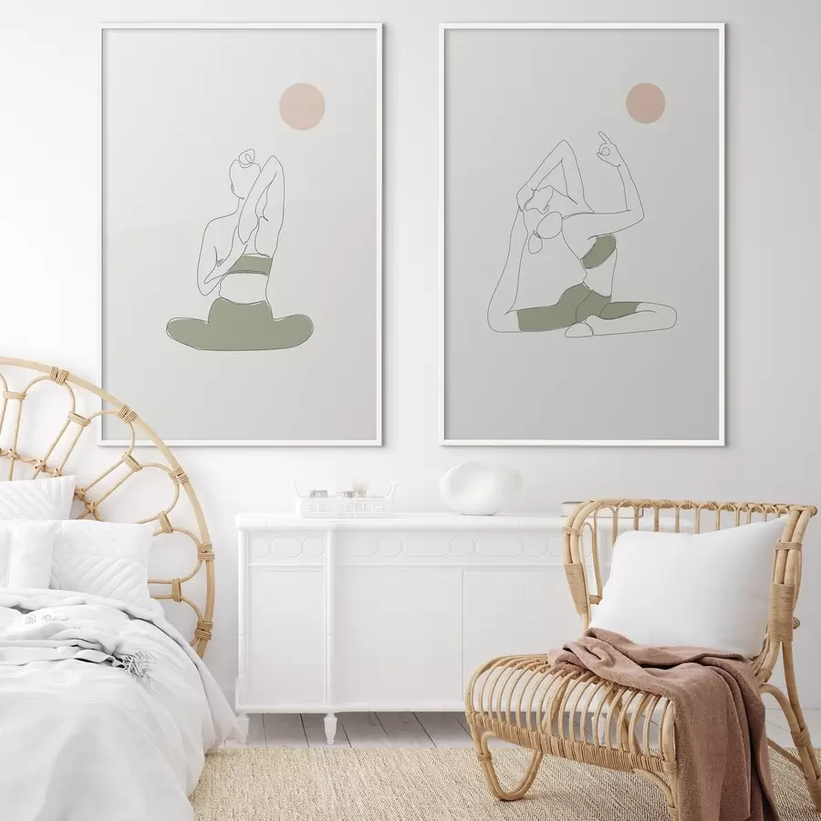 Fototapeta Świadome ruchy w spokojnych pozycjach d00300