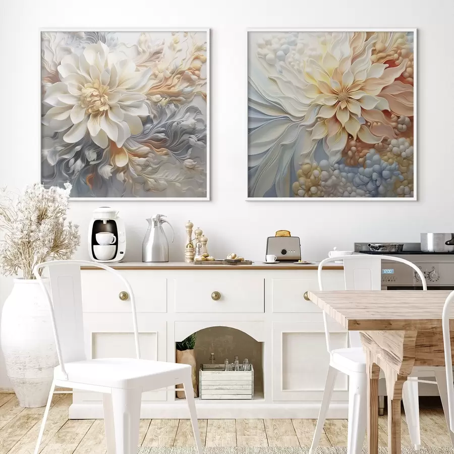 Fototapeta Wolumetryczne abstrakcyjne kwiaty d00379