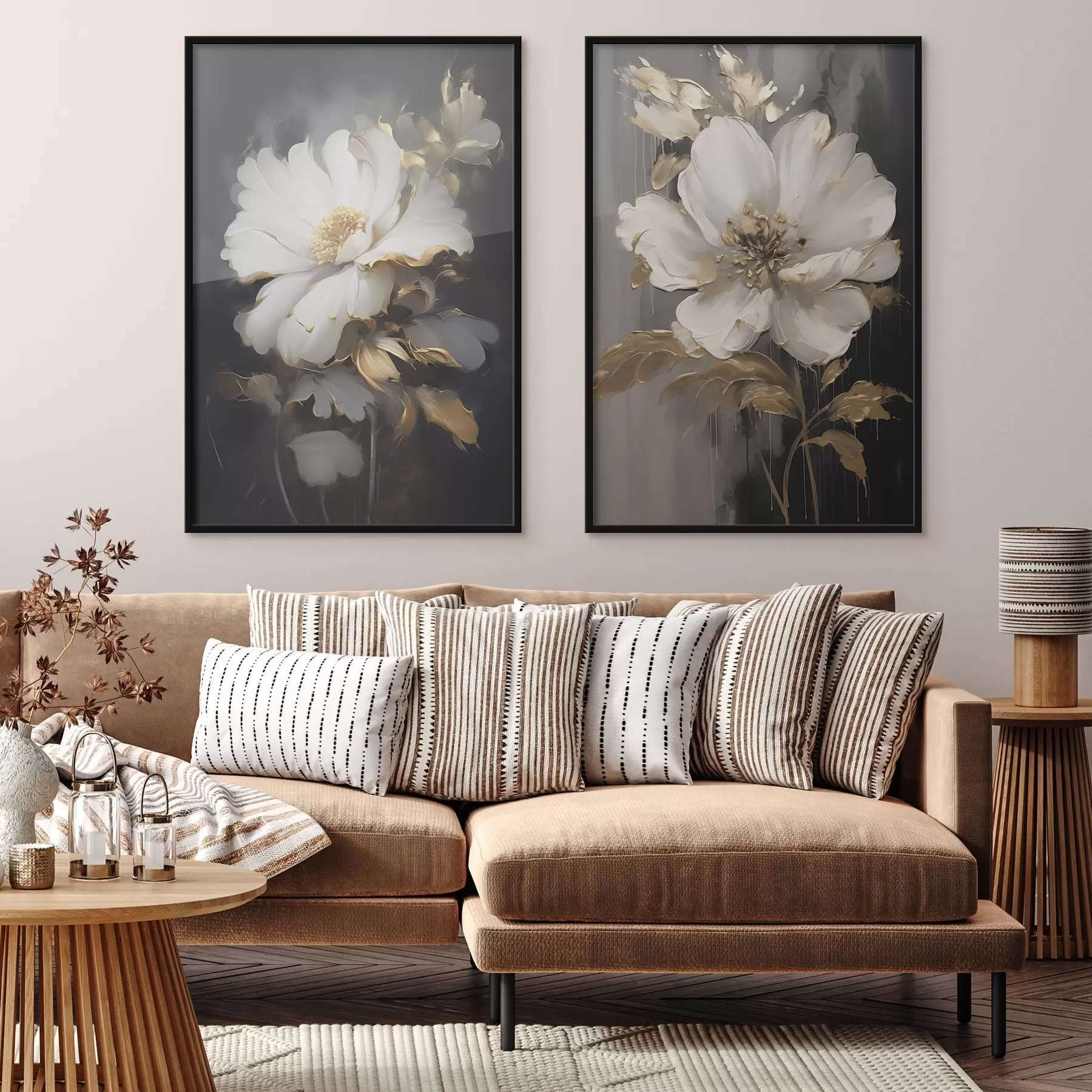 Fototapeta Piękne kwiaty na ciemnym tle d00428