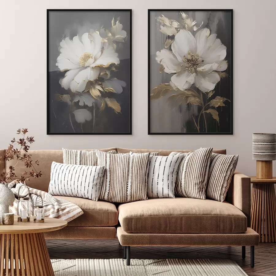 Fototapeta Piękne kwiaty na ciemnym tle d00428