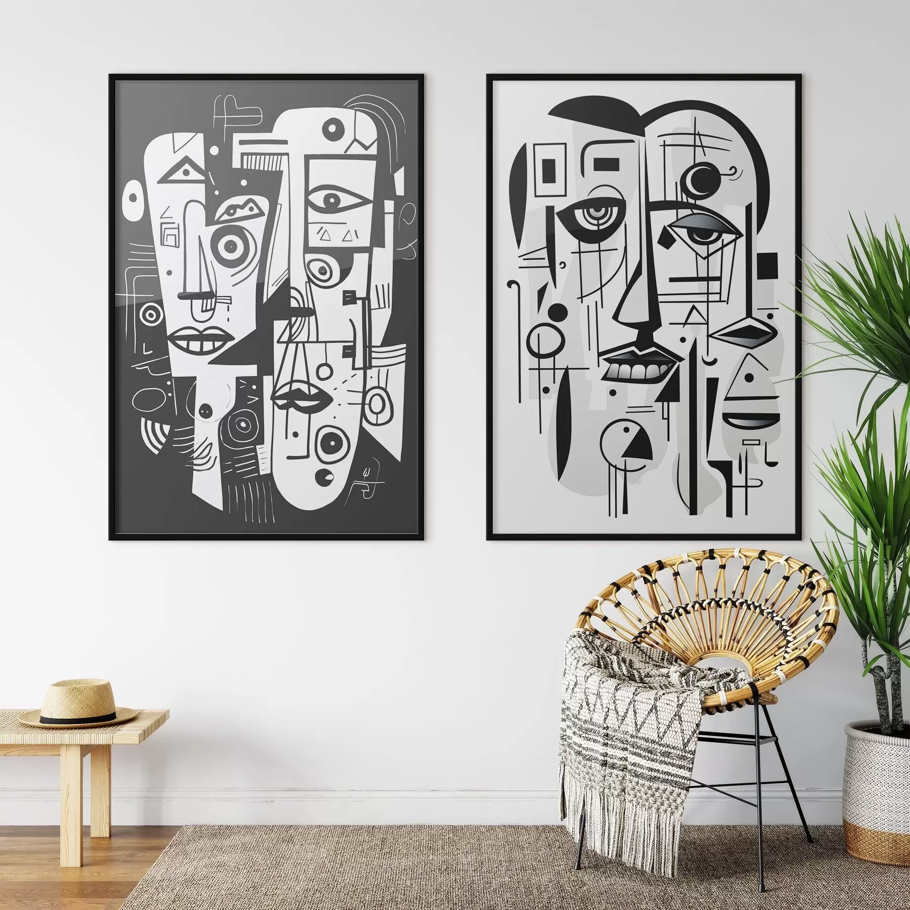 Fototapeta Abstrakcyjne twarze d00456