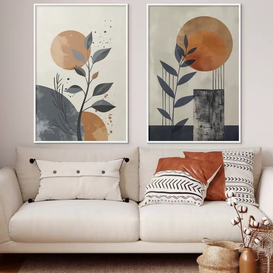 Fototapeta Liście o zachodzie słońca d00469