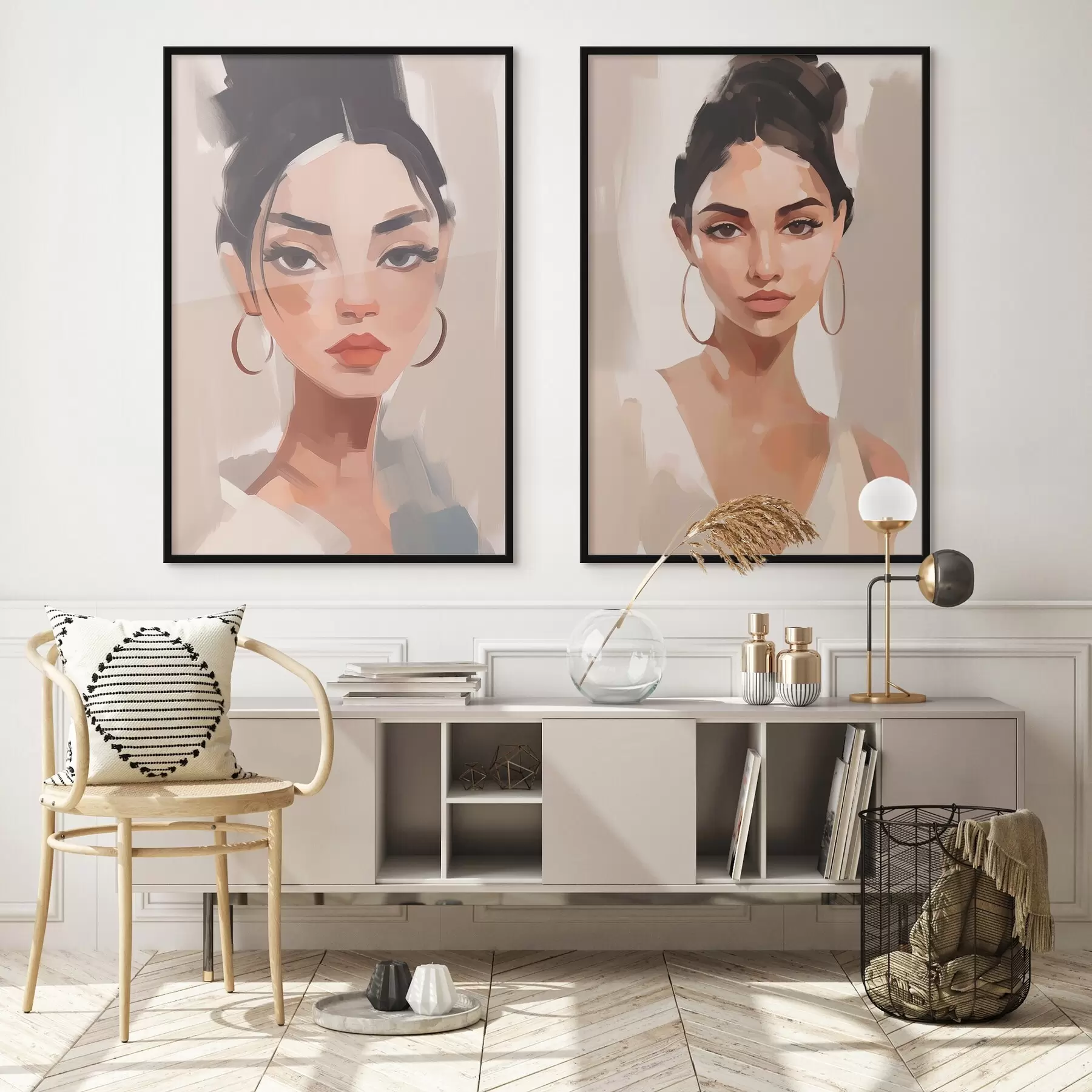 Fototapeta Portret dziewczynki imitujący malarstwo d00484