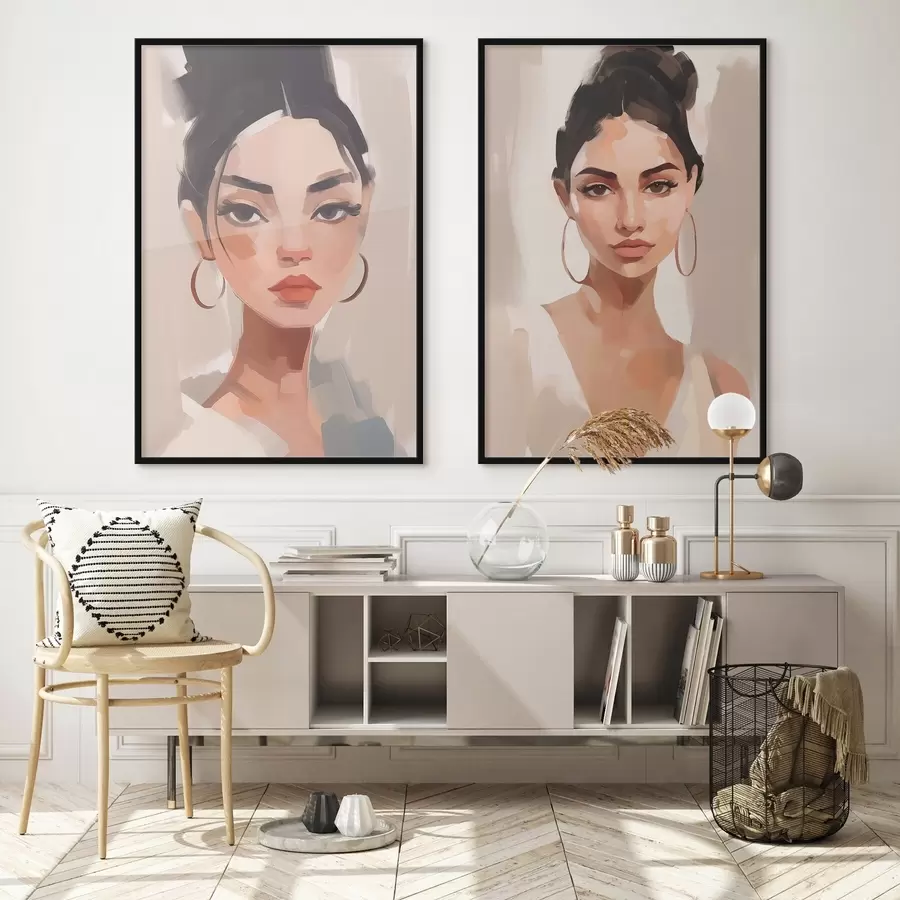 Fototapeta Portret dziewczynki imitujący malarstwo d00484