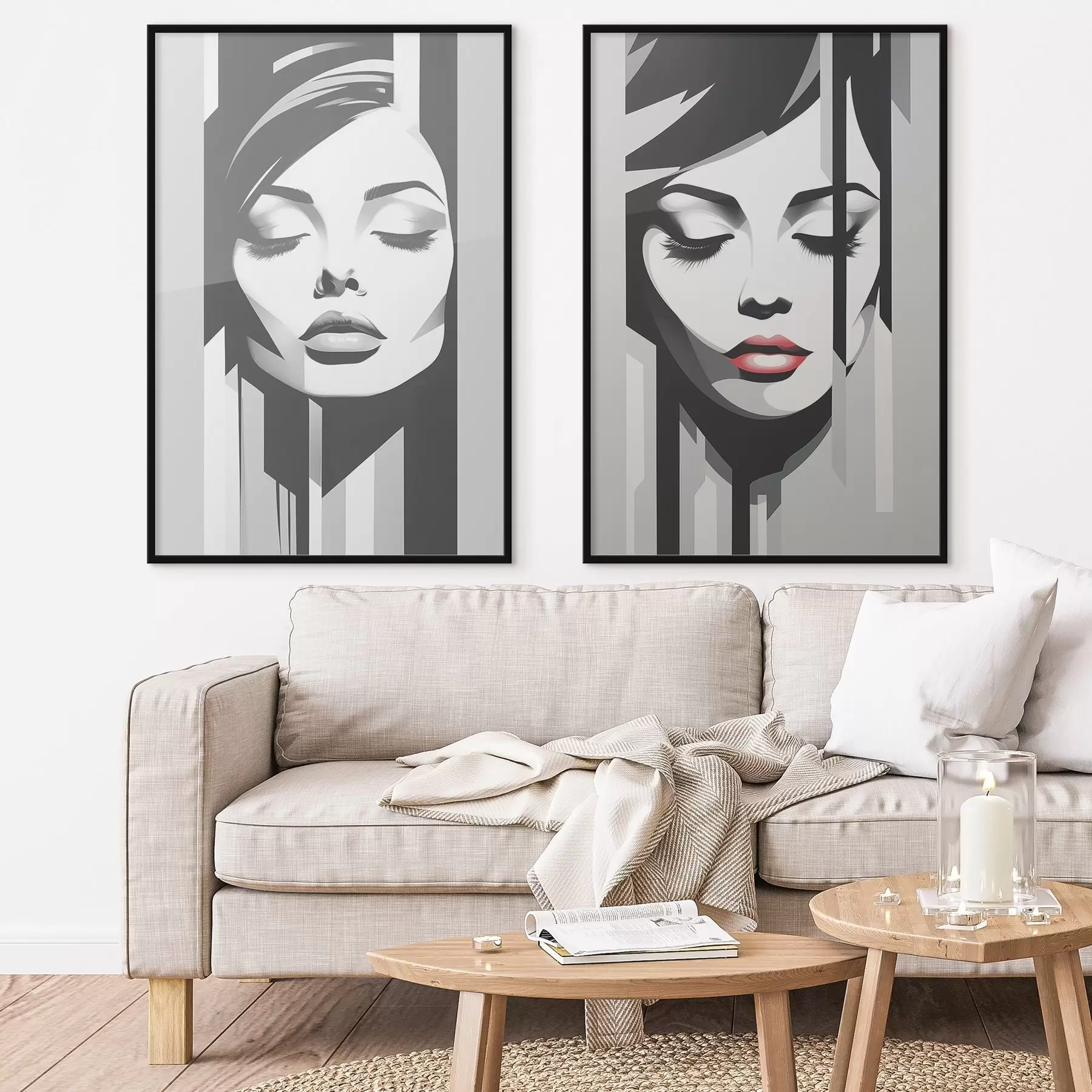 Fototapeta Geometria kobiecych twarzy d00496