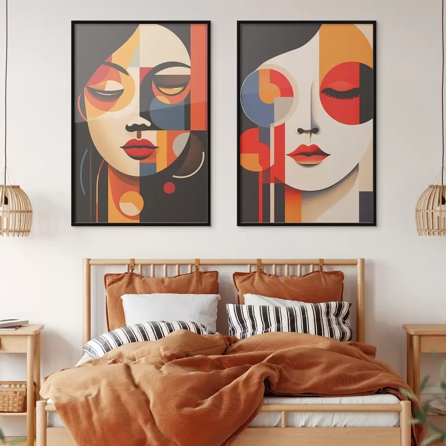 Fototapeta Geometryczne portrety kobiet d00501