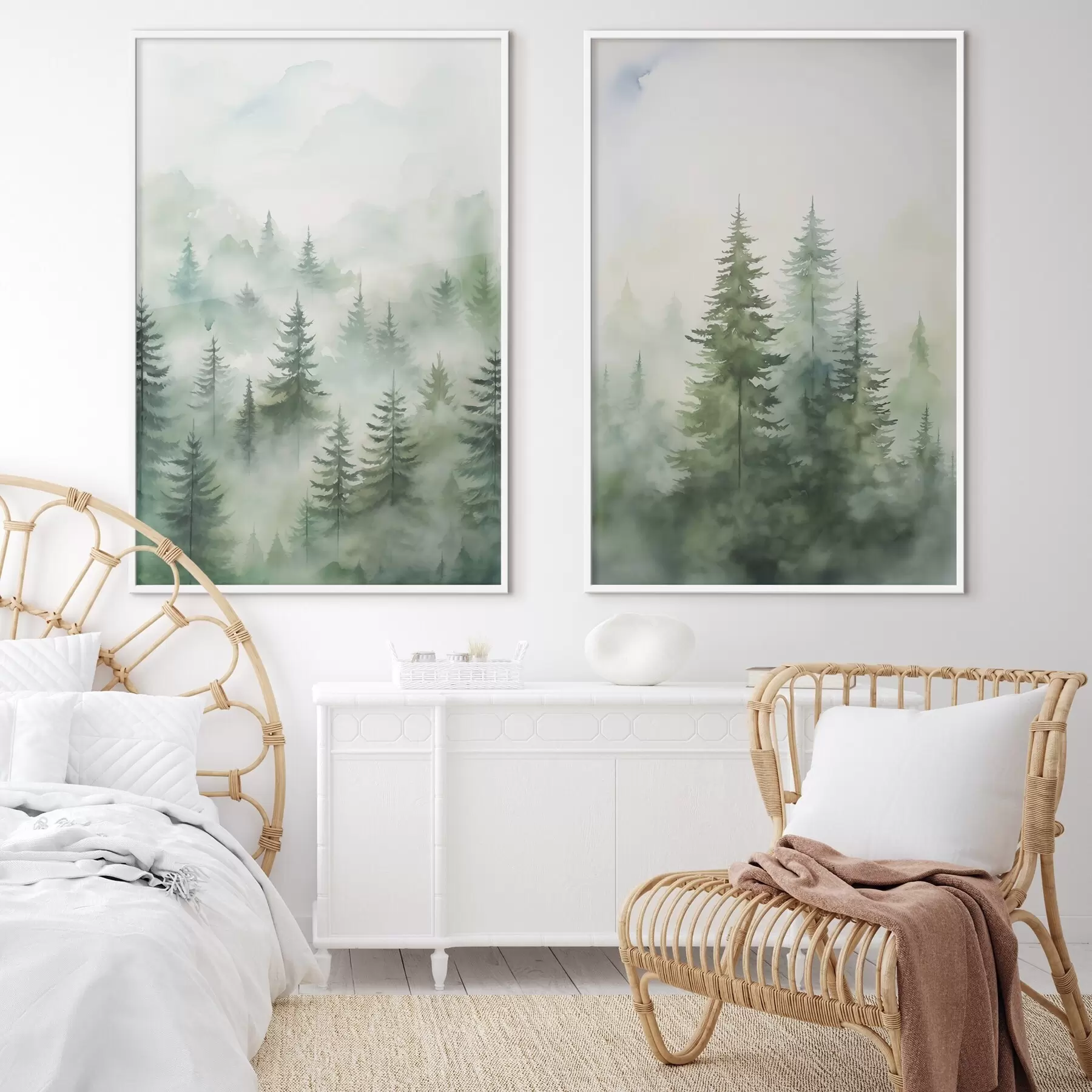 Fototapeta Las we mgle d00534